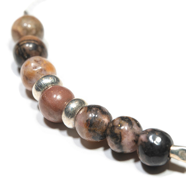 Bracelet artisanal bulle de vie rhodonite