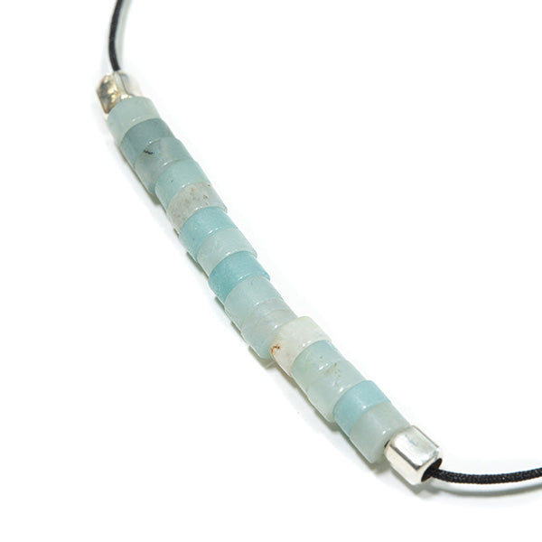 Bracelet artisanal bulle de vie aigue marine
