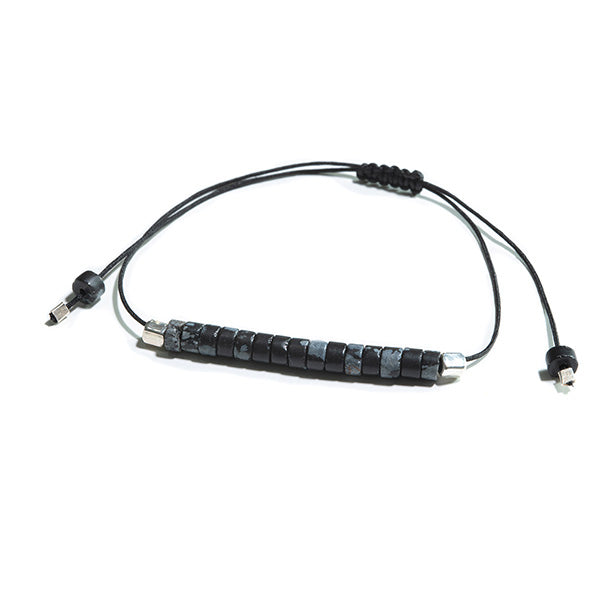 Bracelet artisanal bulle de vie obsidienne