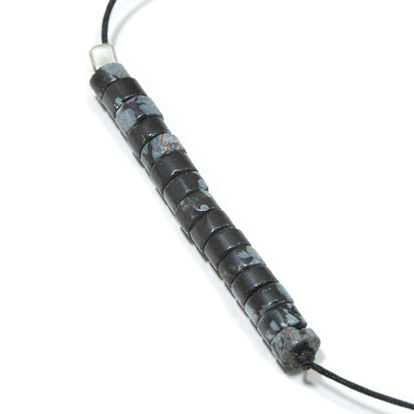 Bracelet artisanal bulle de vie obsidienne