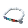 Bracelet artisanal harmonie 7 Chakras ( médaillon personnalisé +5€ )