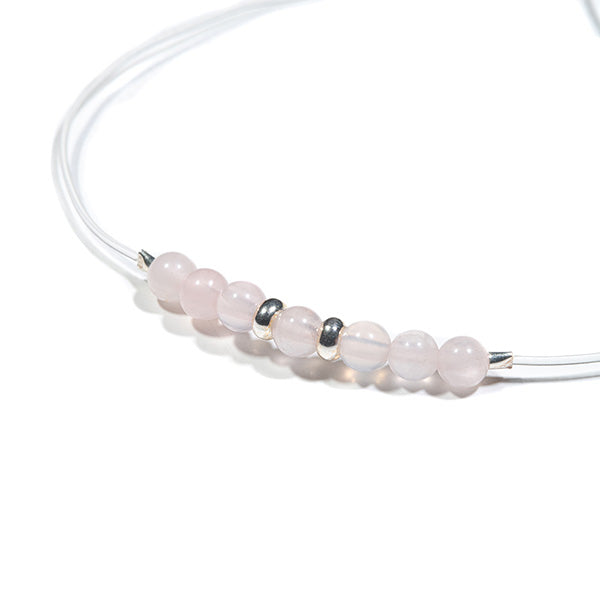 Bracelet artisanal bulle de vie quartz rose