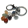 Porte clés 7 chakras avec gravure personnalisée sur médaillon