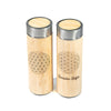 Thermos à thé en bambou gravé d'une fleur de vie ( gravure personnalisée +5€ )